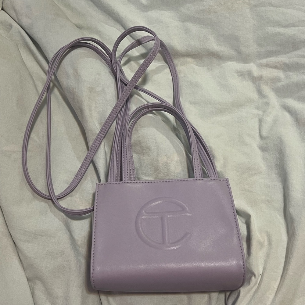 telfar small shopping bag lavender